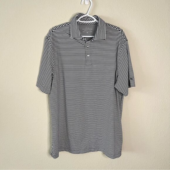 Vineyard Vines Performance Polo Shirt Mens Navy Striped Short Sleeve Size XL - Picture 1 of 6